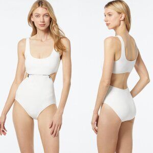 MICHAEL Michael Kors White Cutout Swimsuit